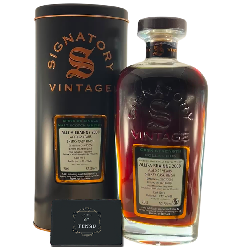 Allt-A-Bhainne 22 Years Old (2000-2022) Shery Cask Finish 52.3 CSC &quot;Signatory&quot;