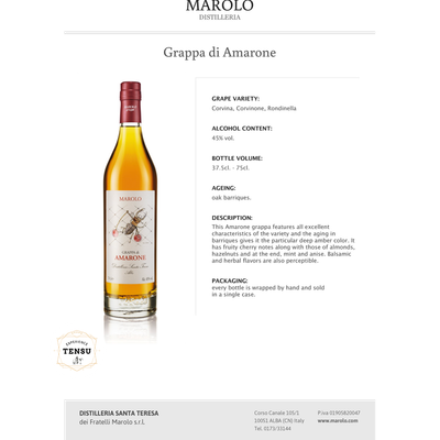 Marolo Grappa di Amarone 45.0 "OB"