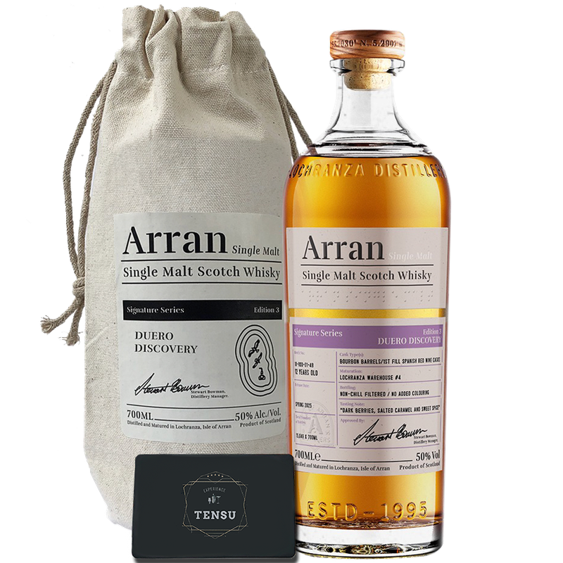 Arran Signature Series Editie 3 -Duero- 12YO (2025) Bourbon Barrel &amp; 1st Fill Spanish Red Wine Casks 50.0 &quot;OB&quot;