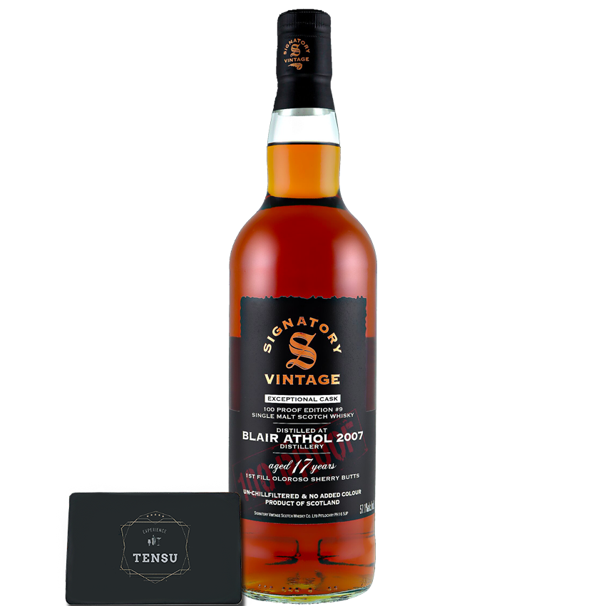 Blair Athol 17Y (2007-2025) 1st Fill Oloroso Sherry Butts Exceptional Cask 100 Proof #9 57.1 &quot;Signatory&quot;