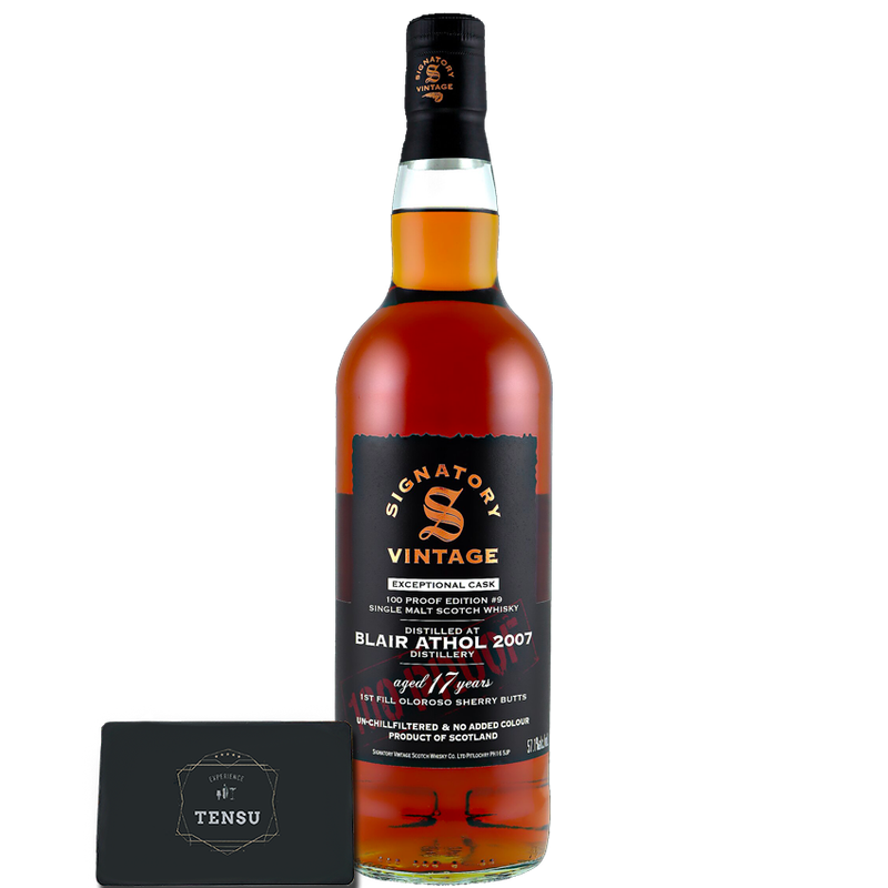 Blair Athol 17Y (2007-2025) 1st Fill Oloroso Sherry Butts Exceptional Cask 100 Proof #9 57.1 &quot;Signatory&quot;
