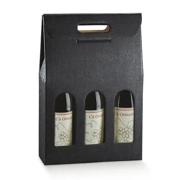3 flessen Scatola Seta Nero