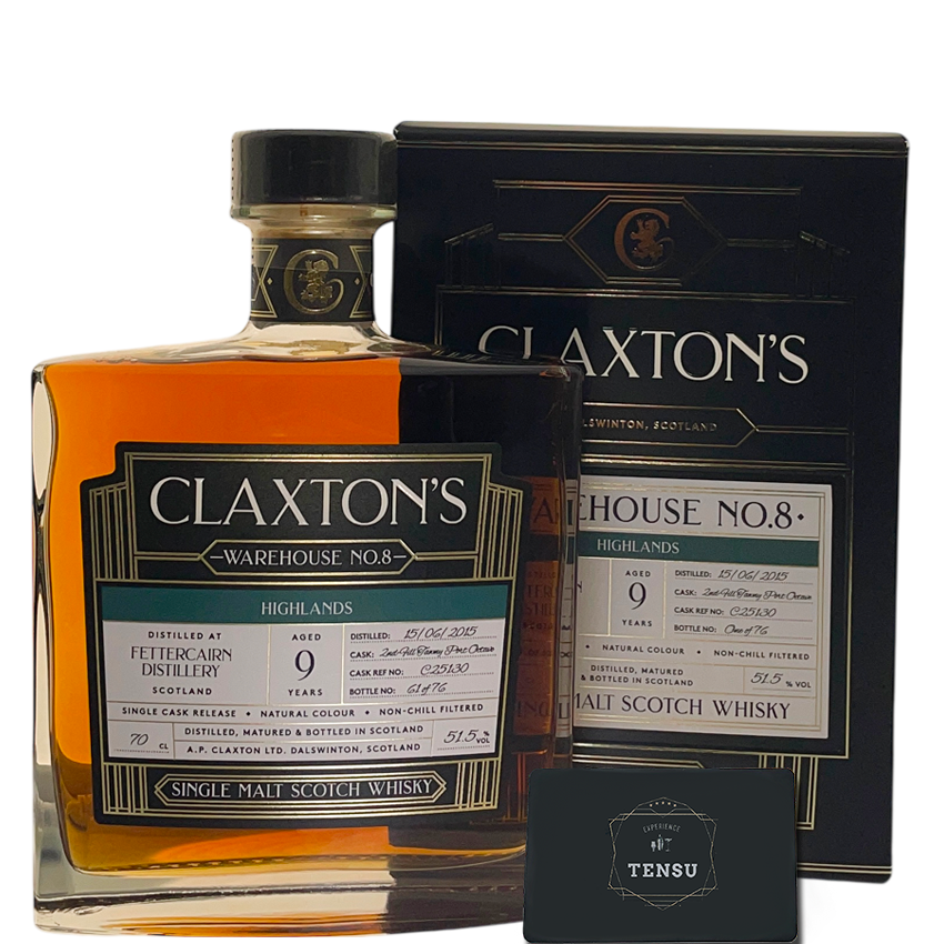 Fettercairn 9Y (2015-2025) 2nd Fill Tawny Port Octave 51.5 Warehouse No.8 &quot;Claxton&#39;s&quot;