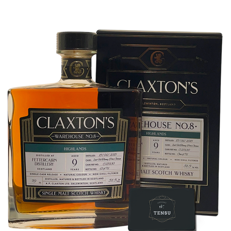Fettercairn 9Y (2015-2025) 2nd Fill Tawny Port Octave 51.5 Warehouse No.8 &quot;Claxton&#39;s&quot;