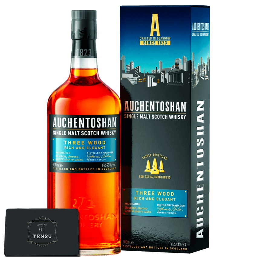 Auchentoshan Three Wood (2025) Bourbon, Oloroso &amp; PX Casks 43.0 &quot;OB&quot;