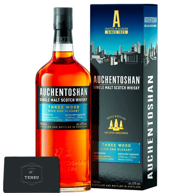 Auchentoshan Three Wood (2025) Bourbon, Oloroso &amp; PX Casks 43.0 &quot;OB&quot;
