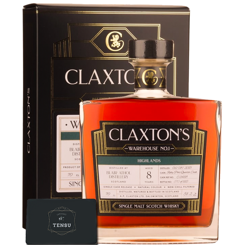 Blair Athol 8Y (2015-2024) Ruby Port Quarter Cask 51.2 Warehouse No.1 &quot;Claxton&#39;s&quot;