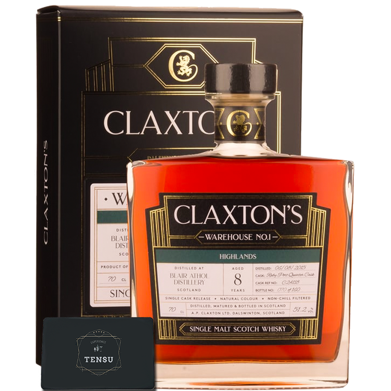 Blair Athol 8Y (2015-2024) Ruby Port Quarter Cask 51.2 Warehouse No.1 &quot;Claxton&#39;s&quot;