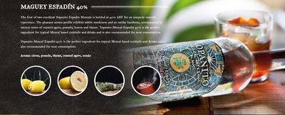 Mezcal Topanito Artesanal Blanco 100% Maguey Espadin DOP 40.0 "OB"