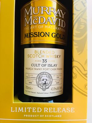 Cult of Islay 35Y (1989-2025) Murca Tawny Port Cask Finish 43.9 Mission Gold "Murray McDavid"