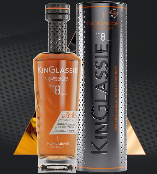 InchDairnie Kinglassie 8Y Double Matured (2017-2025) Ex-Bourbon &amp; Amontillado Sherry 46.3 "OB"