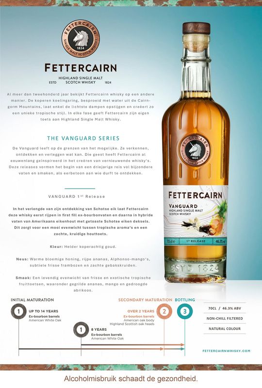 Fettercairn Vanguard 1st Release (2025) 1st Fill Bourbon &amp; Hybrid Casks 46.3 "OB" [Giftbox]