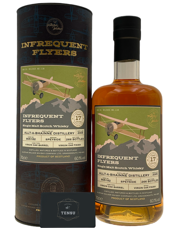 Allt-A-Bhainne 17Y (2005-2023) Virgin Oak Barrel 60.1 N°118 "Infrequent Flyers" AWWC