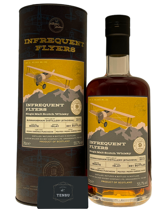 Bunnahabhain 9Y Staoisha (2013-2023) PX Puncheon 55.7 N°122 "Infrequent Flyers" AWWC