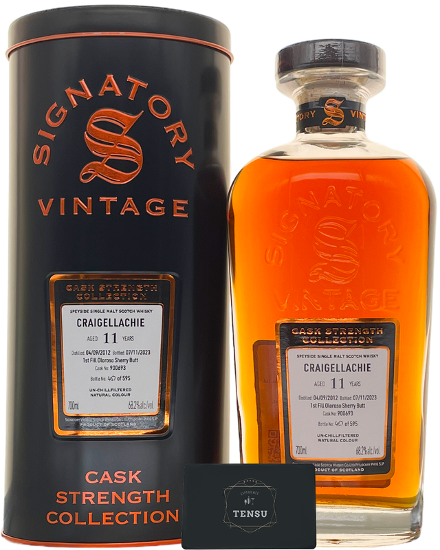 Craigellachie 11Y (2012-2023) 1st Fill Oloroso Sherry Butt 68.2 CSC "Signatory"
