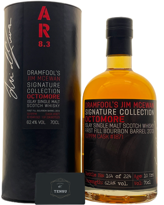 Octomore 10Y Release 8.3 (2013) 1st Fill Bourbon Barrel 62.4 JMSC "Dramfool"