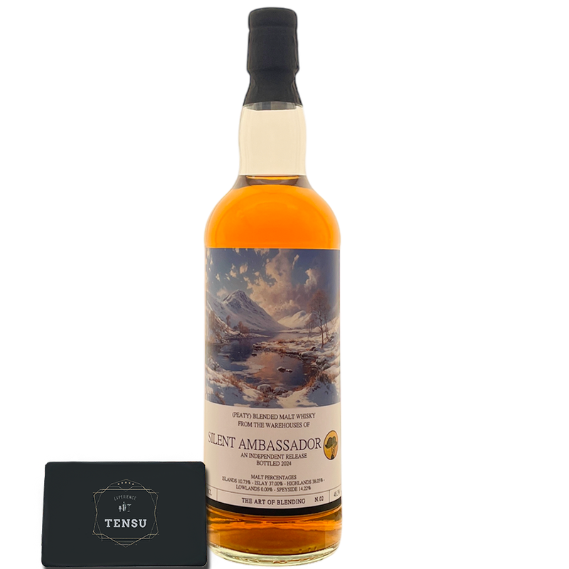 Peaty Blended Malt Whisky (2024) Ex-Bourbon, Sherry &amp; Rum Cask 48.3 AOB02 "Silent Ambassador"