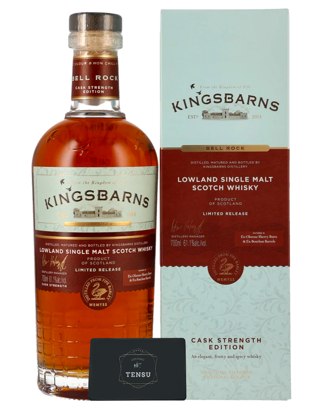 Kingsbarns Bell Rock -Cask Strength Edition- Limited Release (2023) Sherry &amp; Bourbon Cask 61.1 "OB"