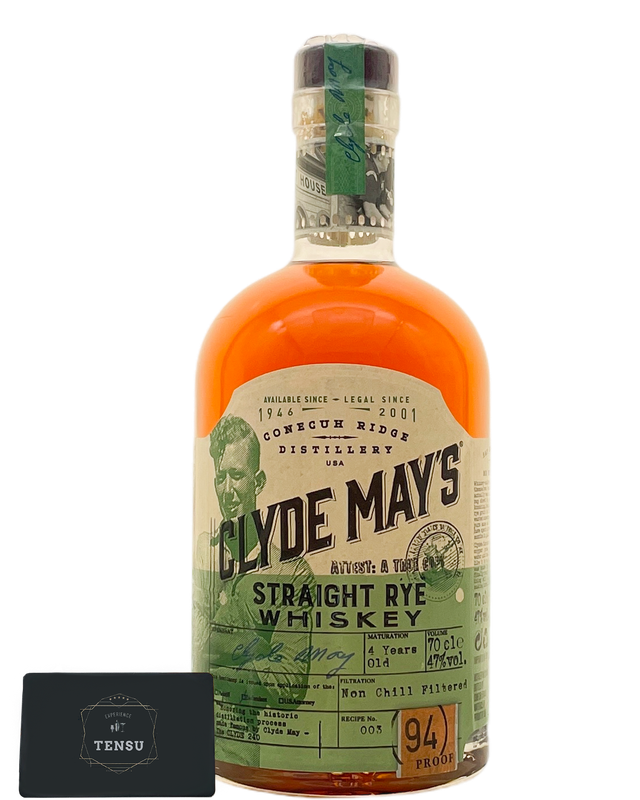 Clyde May's 4Y Straight Rye Whiskey 47.0 "OB"