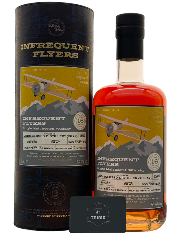 Undisclosed Distillery Islay 16Y (2007-2024) Ruby Port Hogshead 54.4 N°133 "Infrequent Flyers" AWWC