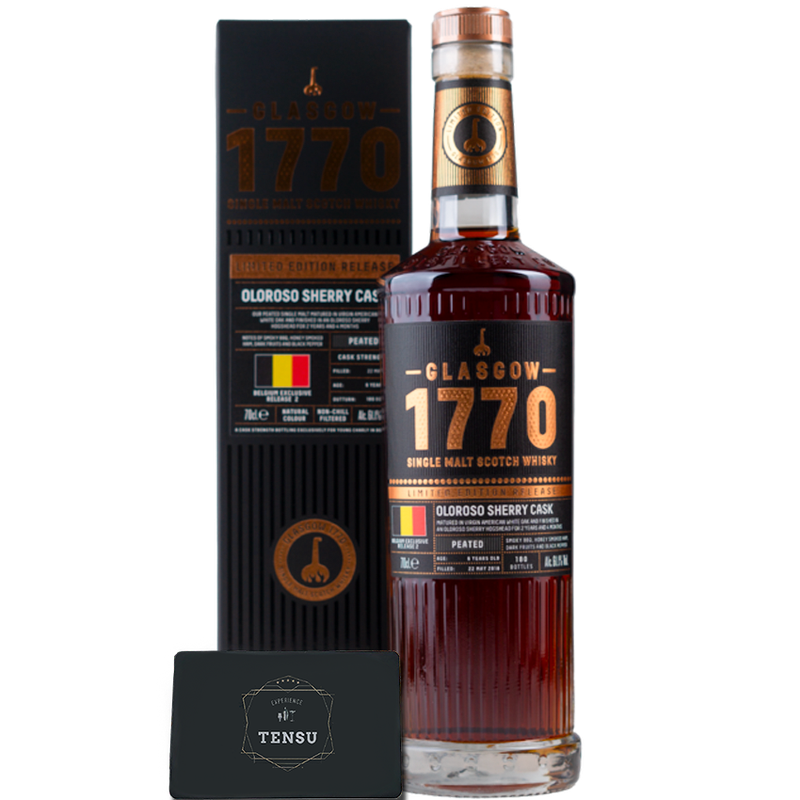 Glasgow Distillery 1770 PEATED Single Malt - Limited Edition - Belgium Exclusive Release N°2 (2018-2025) Virgin AWO &amp; Oloroso Finish 61.1 "OB"