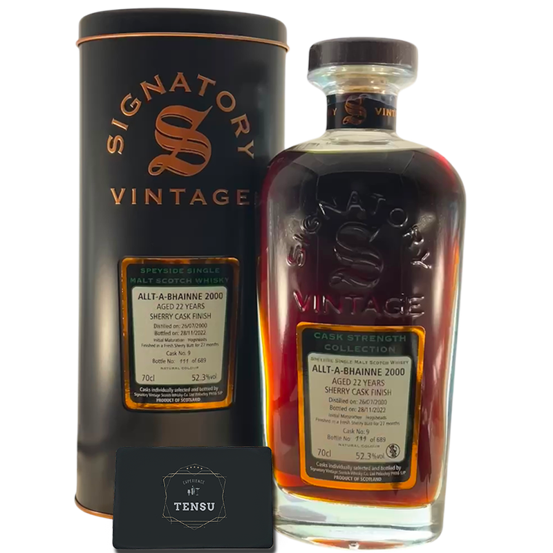 Allt-A-Bhainne 22 Years Old (2000-2022) Shery Cask Finish 52.3 CSC "Signatory"