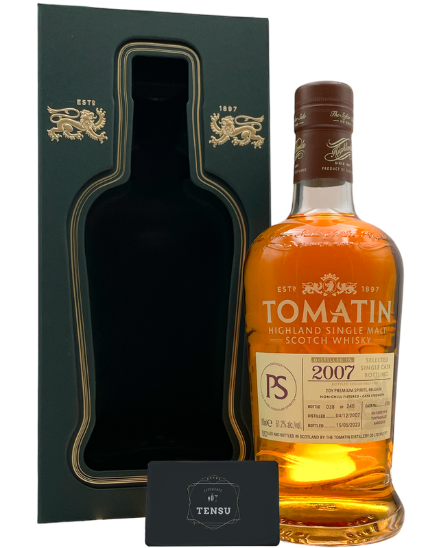 Tomatin 15Y (2007-2023) Single Tempranillo Barrique 61.2 "For Premium Spirits Belgium"