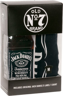 Jack Daniel&#39;s Old N°7 &quot;70cl bottle + Tshirt&quot;
