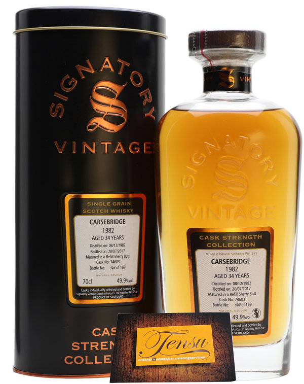 Carsebridge 34 Years Old (1982-2017) 49.9 &quot;Signatory&quot; [CLOSED DISTILLERY]