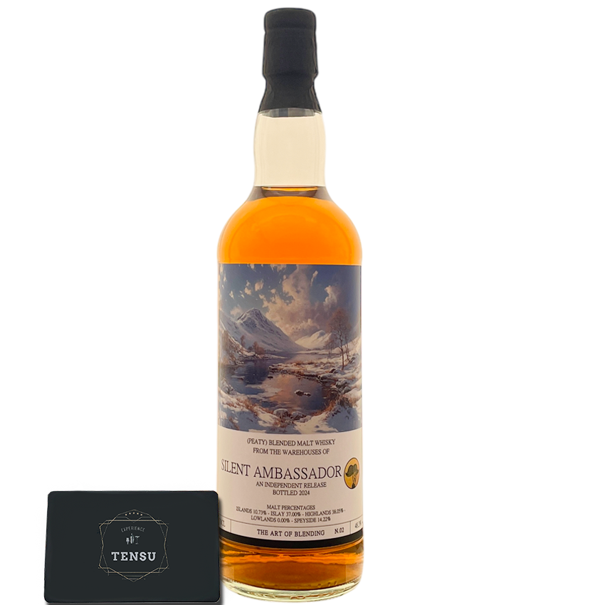 Peaty Blended Malt Whisky (2024) Ex-Bourbon, Sherry &amp; Rum Cask 48.3 AOB02 "Silent Ambassador"