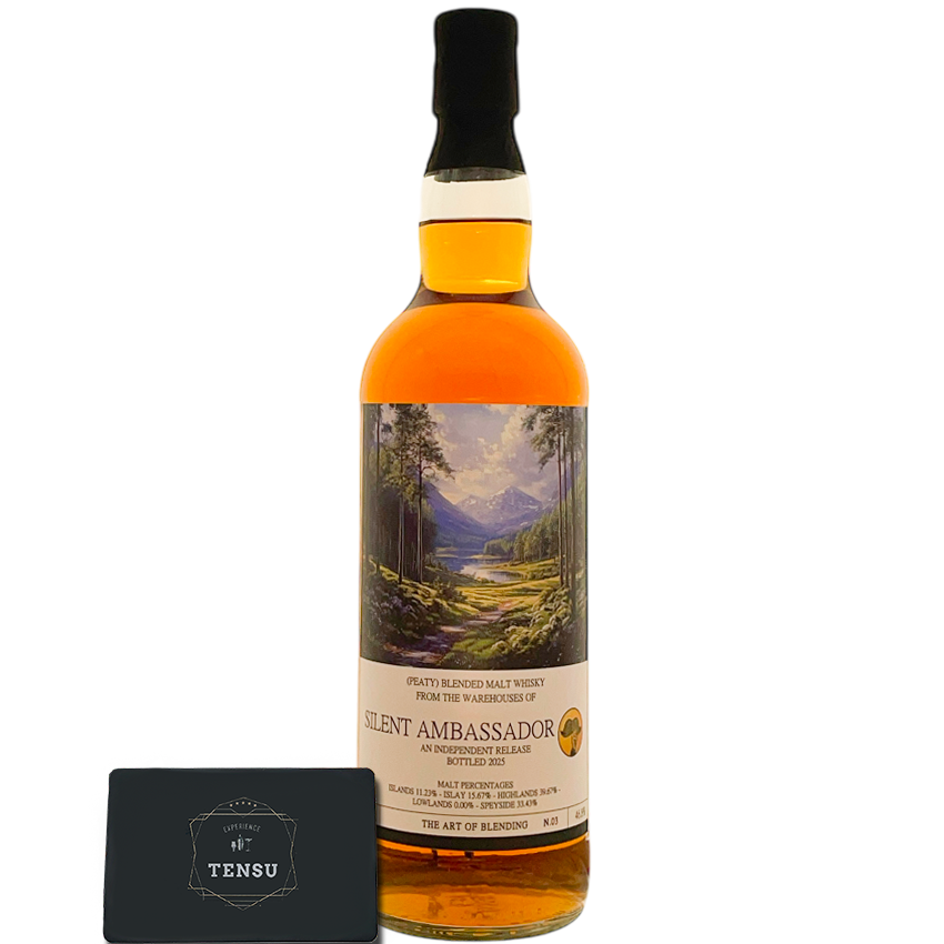 Peaty Blended Malt Whisky (2025) Ex-Bourbon, Sherry &amp; Wine Cask 46.8 AOB03 "Silent Ambassador"