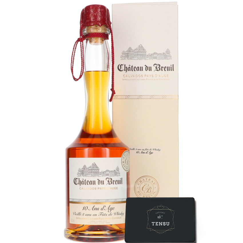 Calvados Pays d'Auge - Chateau du Breuil 10 Ans - Vieilli 3 Ans En Futs De Whisky 41.0 "OB"