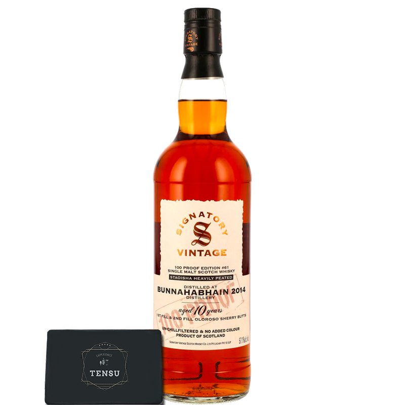 Bunnahabhain Staoisha Heavily Peated 10Y (2014-2025) 1st &amp; 2nd Fill Oloroso Sherry Butts 57.1 100 Proof #61 &quot;Signatory&quot;