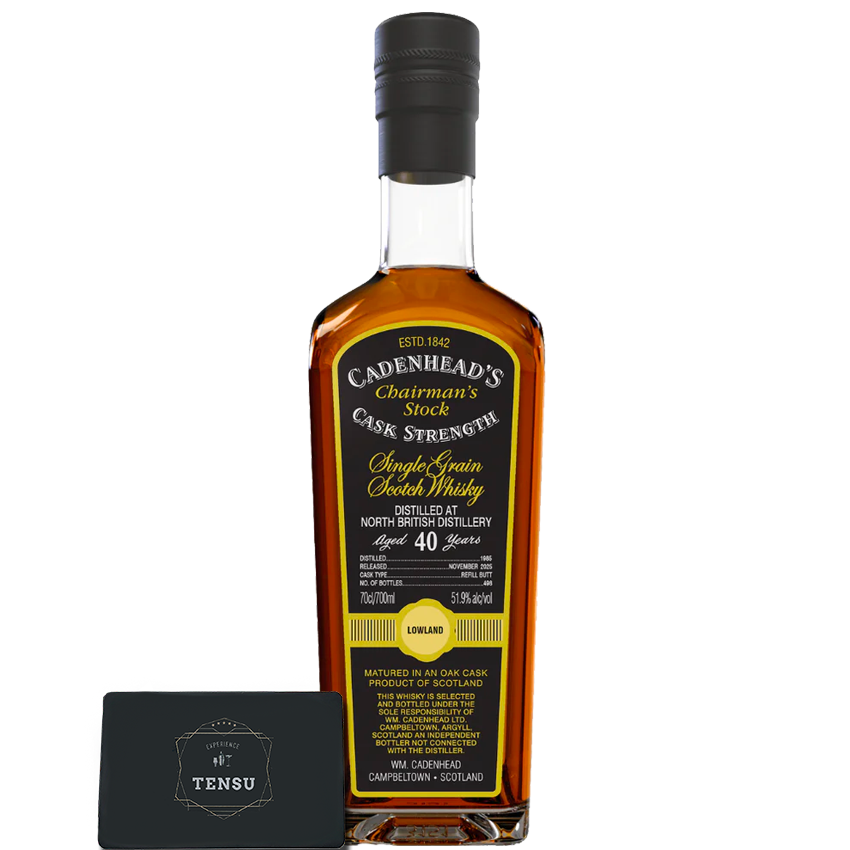 North British 40Y Chairman&#39;s Stock (1985-2025) Refill Butt 51.9 Cask Strength &quot;Cadenhead&#39;s&quot;