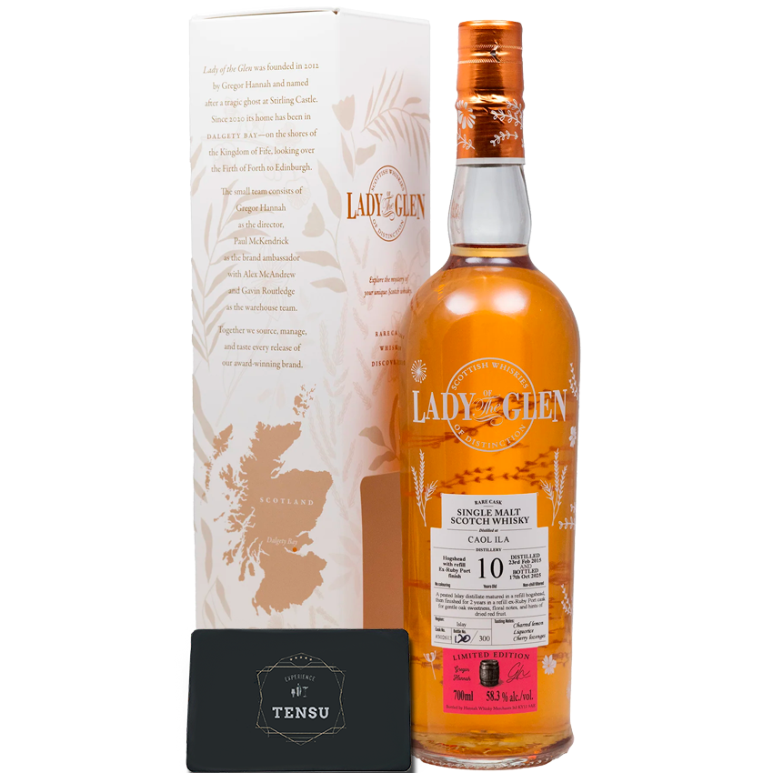 Caol Ila 10Y (2015-2025) Refill Hogshead &amp; 2Y Refill Ex-Ruby Port Cask Finish 58.3 "Lady of the Glen"