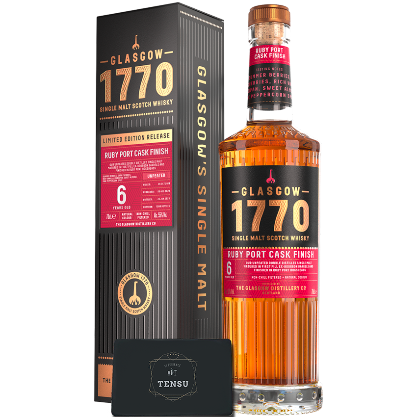 Glasgow Distillery 1770 6Y - Batch 1 (2018-2025) 1st Fill Bourbon &amp; Ruby Port Cask 55.0 "OB"