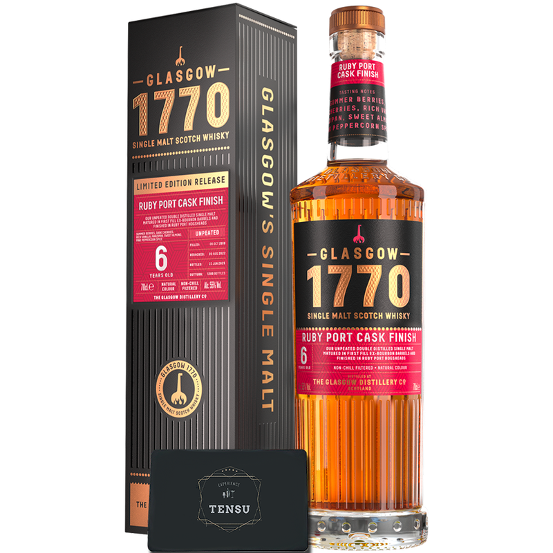Glasgow Distillery 1770 6Y - Batch 1 (2018-2025) 1st Fill Bourbon &amp; Ruby Port Cask 55.0 "OB"