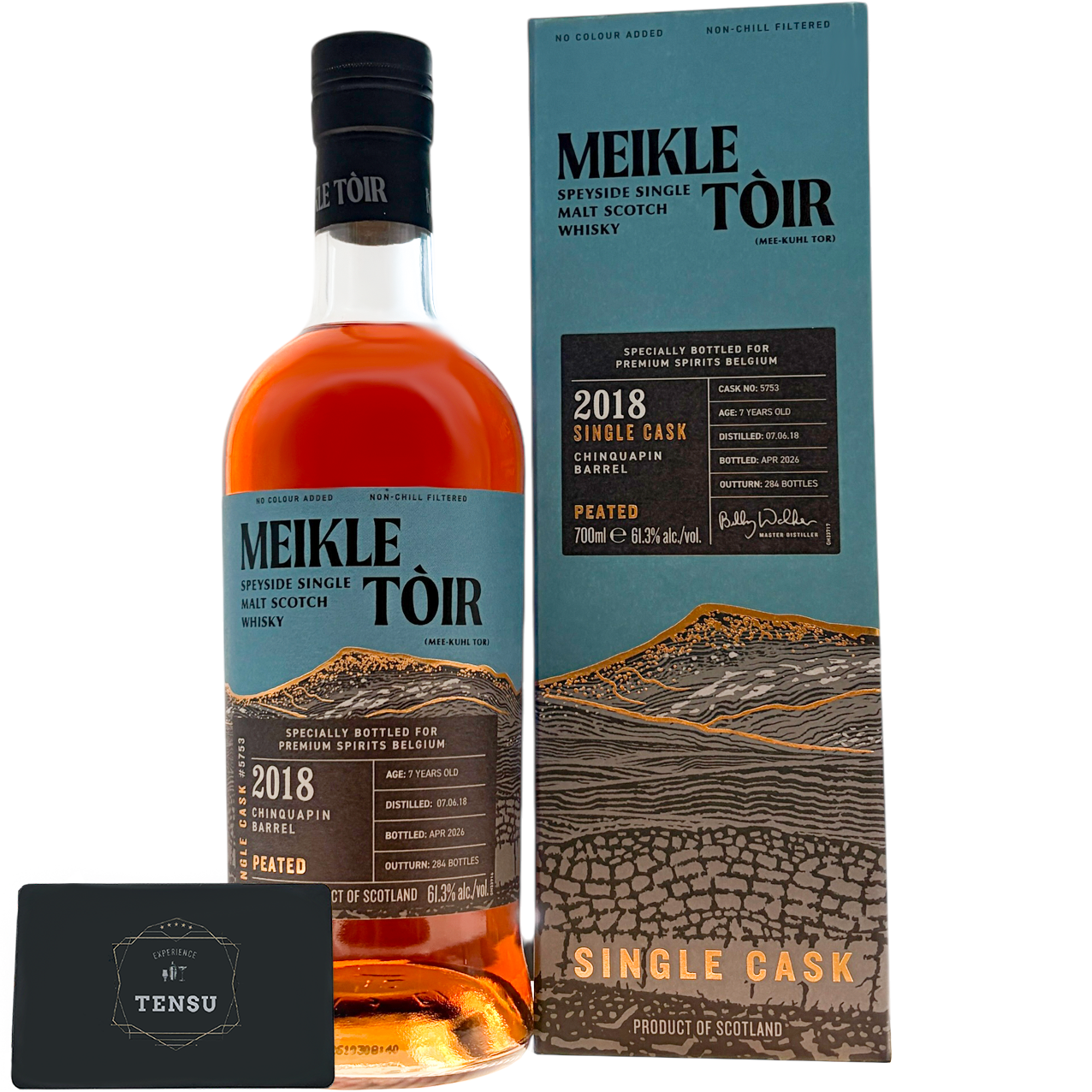 GlenAllachie Meikle Toir 7Y (2018-2026) Chinquapin Barrel 61.3 Single Cask - Bottled For Belgium "OB"