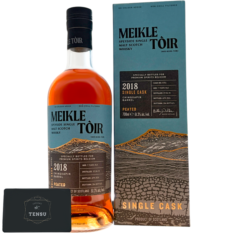 GlenAllachie Meikle Toir 7Y (2018-2026) Chinquapin Barrel 61.3 Single Cask - Bottled For Belgium "OB"