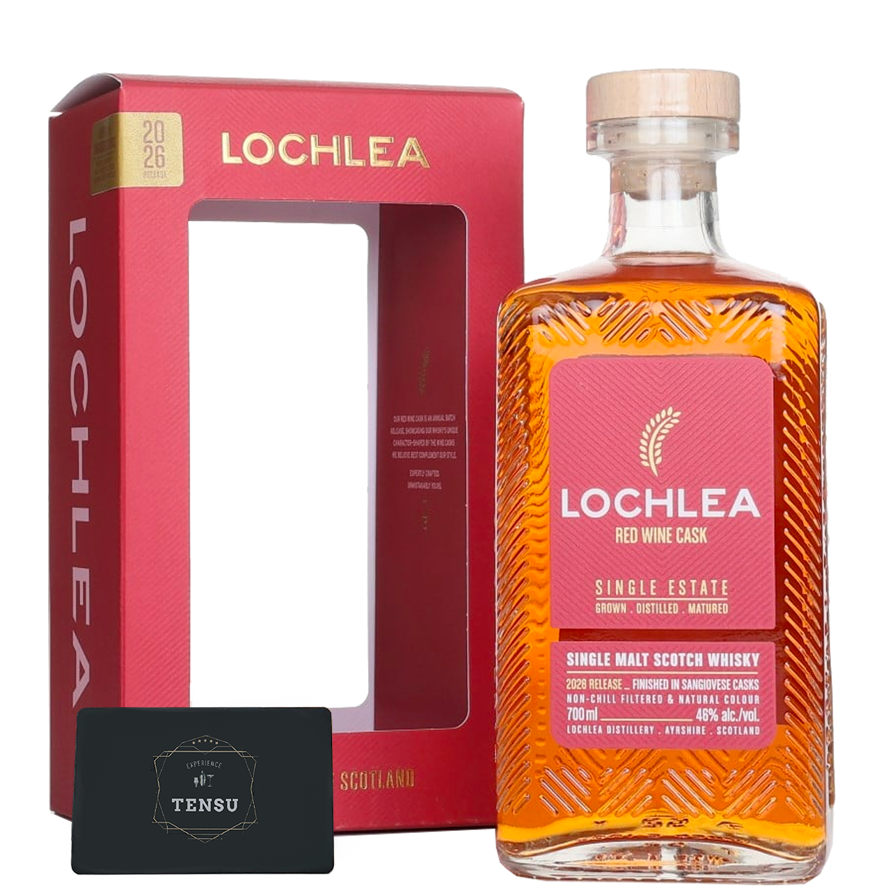Lochlea Red Wine Cask (2026) 1st Fill Bourbon &amp; Sangiovese Cask Finish 46.0 "OB"