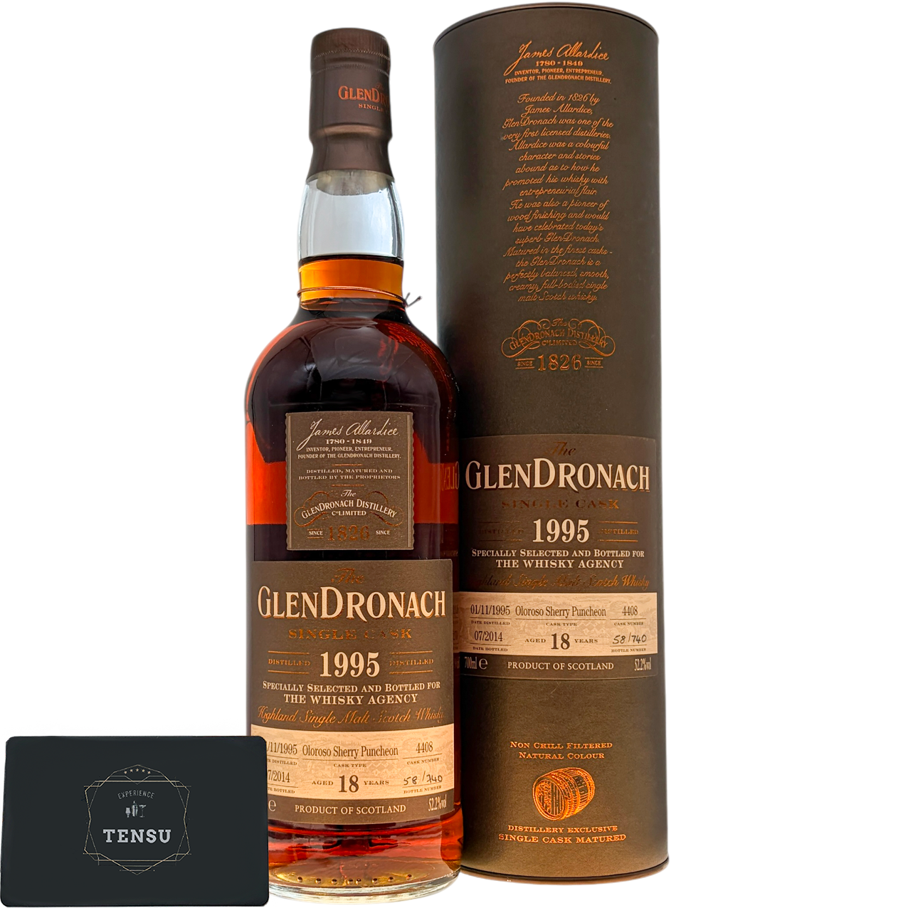 GlenDronach 18Y (1995-2014) Oloroso Sherry Puncheon 52.2 "For The Whisky Agency"