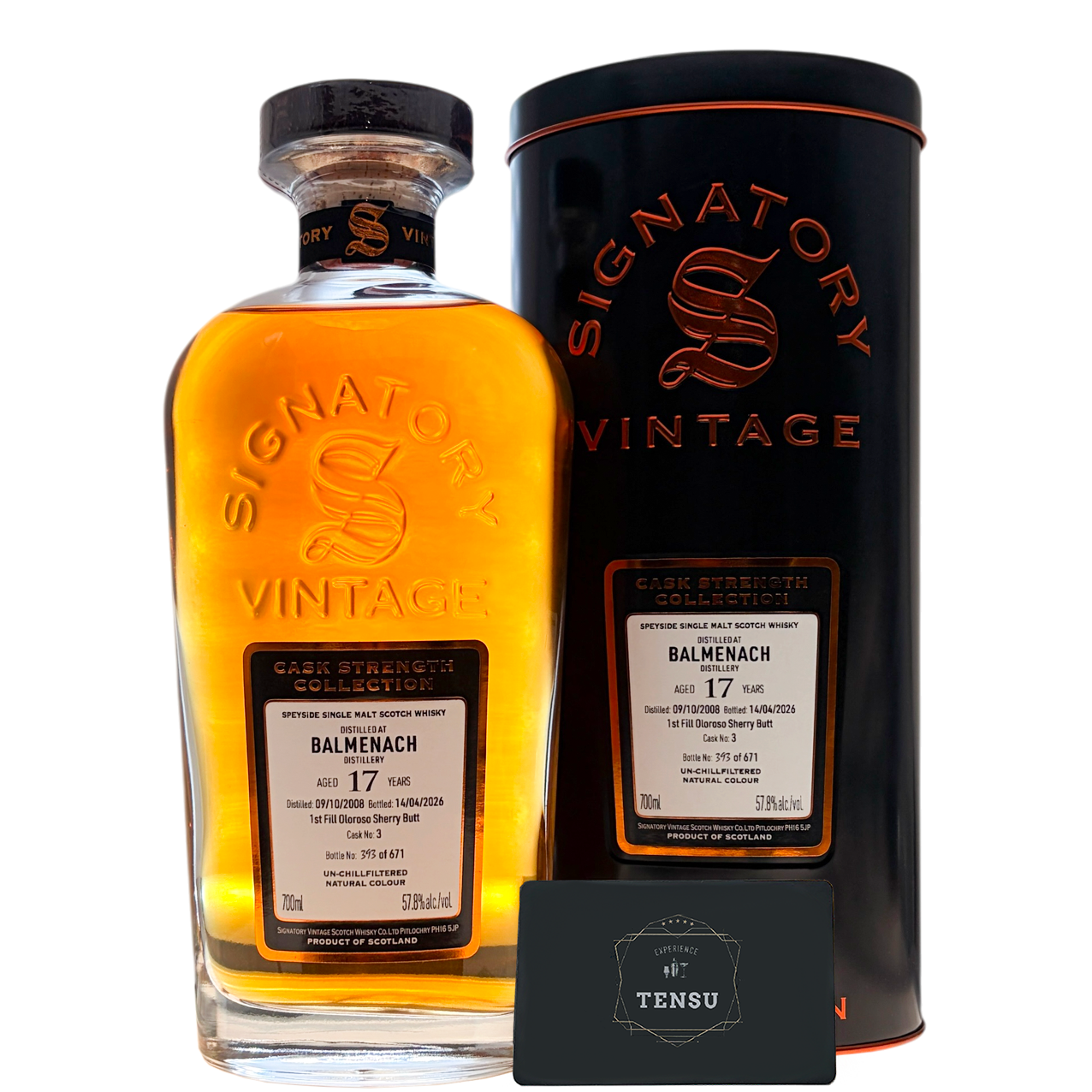 Balmenach 17Y (2008-2026) 1st Fill Oloroso Sherry Butt 57.8 CSC "Signatory"