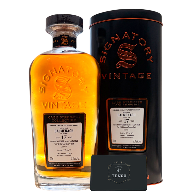 Balmenach 17Y (2008-2026) 1st Fill Oloroso Sherry Butt 57.8 CSC "Signatory"