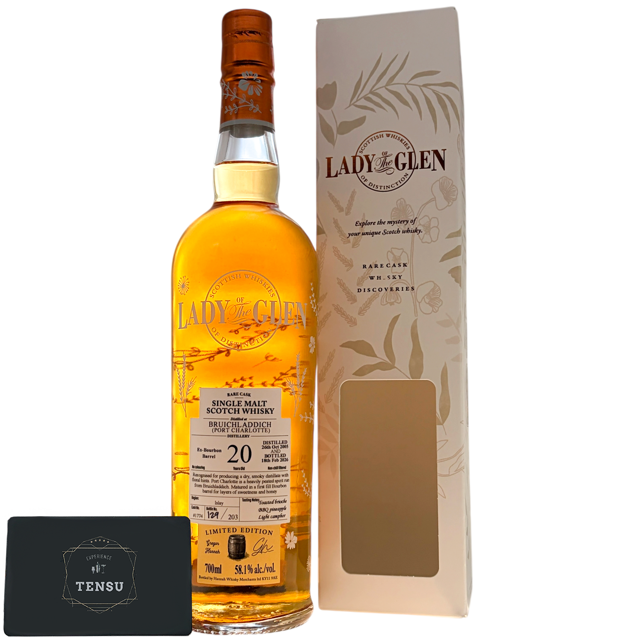 Bruichladdich - Port Charlotte 20Y (2005-2026) 1st Fill Bourbon Barrel 58.1 "Lady of the Glen"