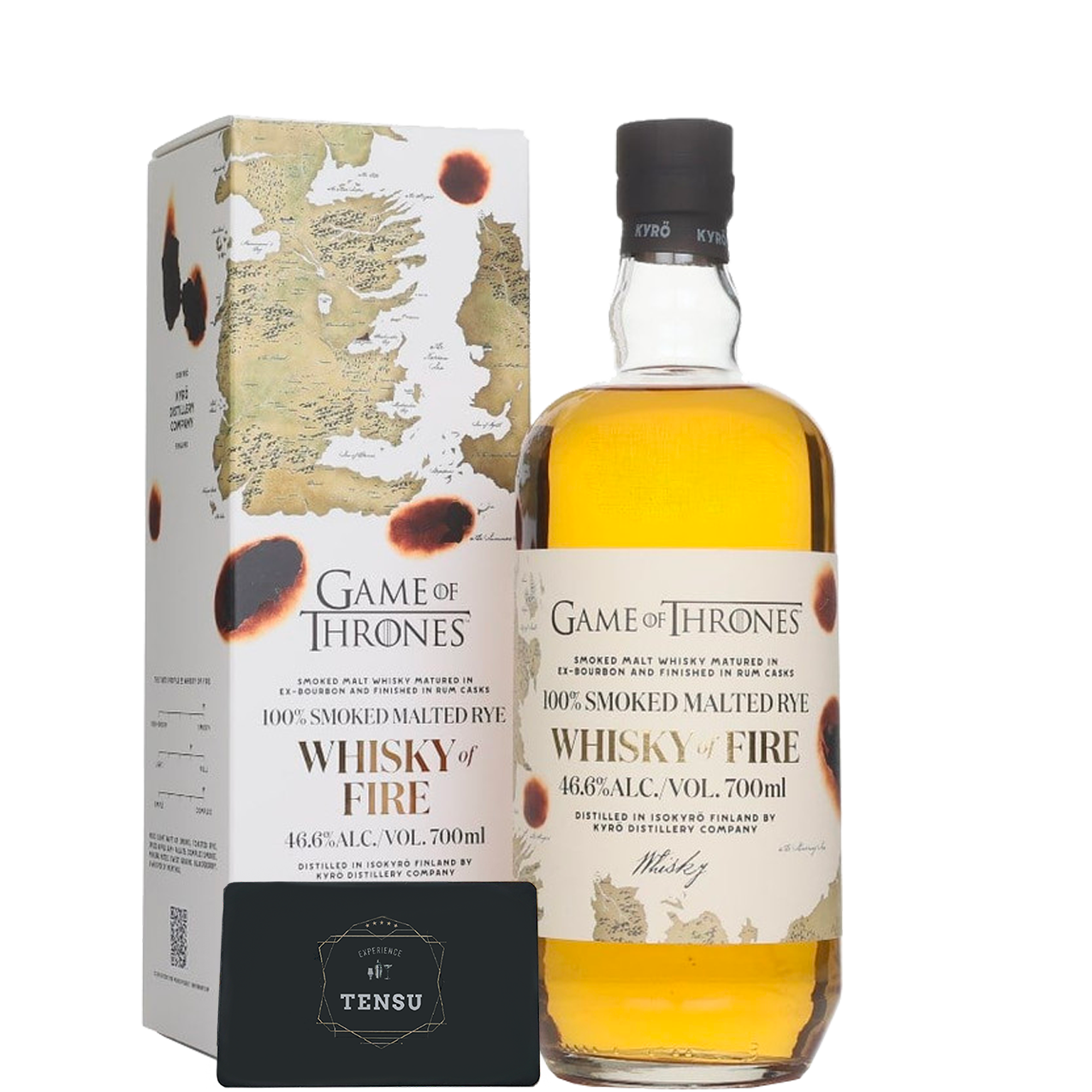 Kyro Whisky of Fire - 100% Smoked Malted Rye (2026) Ex-Bourbon &amp; Rum Casks 46.6 "Game of Thrones"