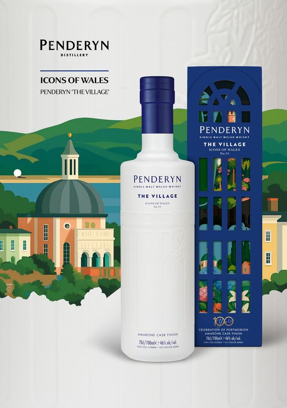 Penderyn Icons of Wales N°14 The Village (2026) Amarone Cask Finish 46.0 "OB"