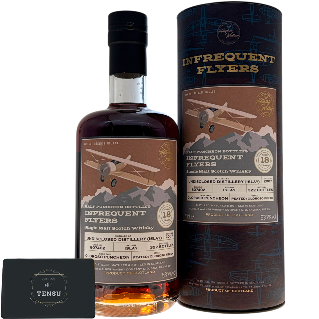 Undisclosed Islay Distillery 18Y (2007-2026) Oloroso Puncheon 53.7 N°189 "Infrequent Flyers" AWWC