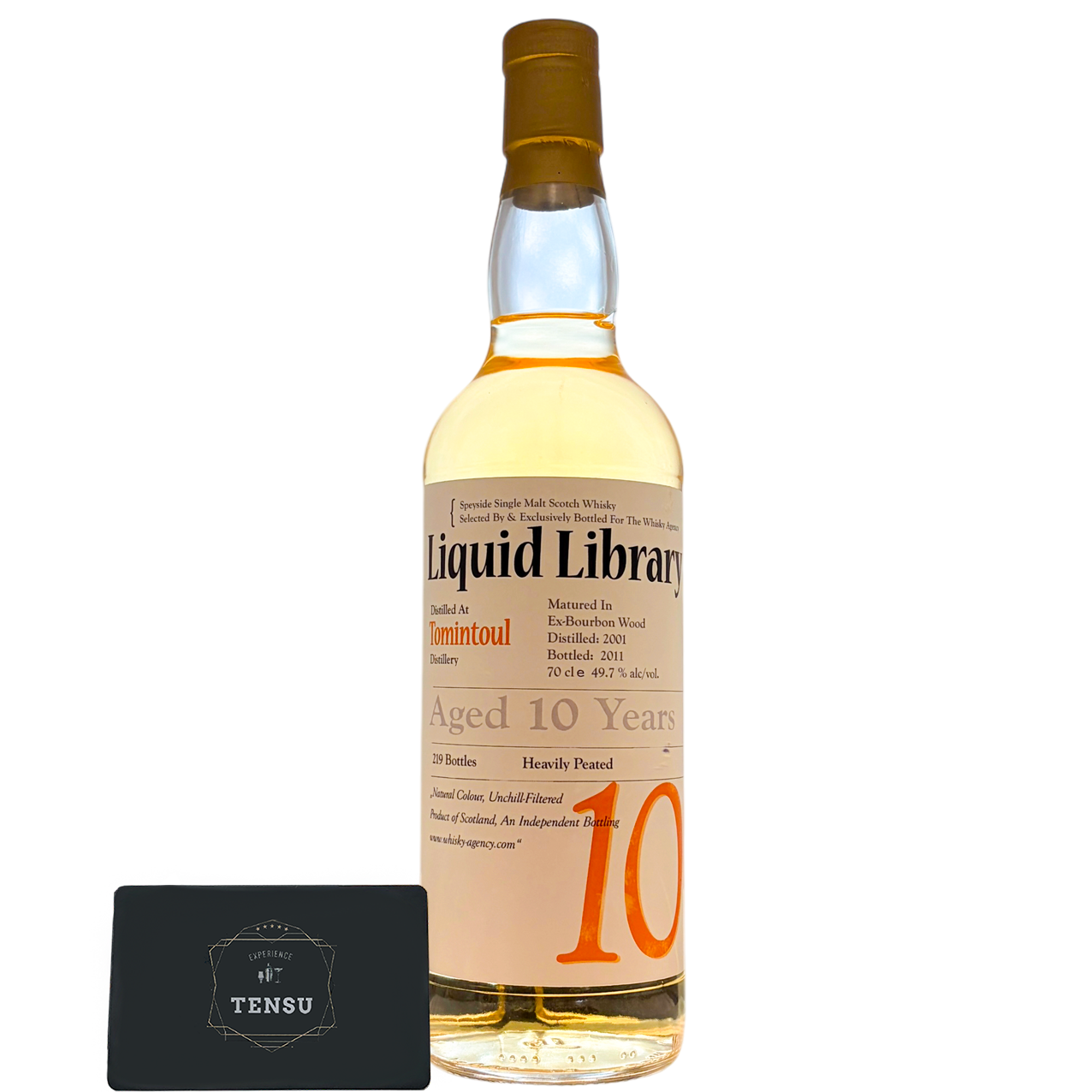Tomintoul 10Y Heavily Peated (2001-2021) Ex-Bourbon Wood 49.7 "Liquid Library / The Whisky Agency"