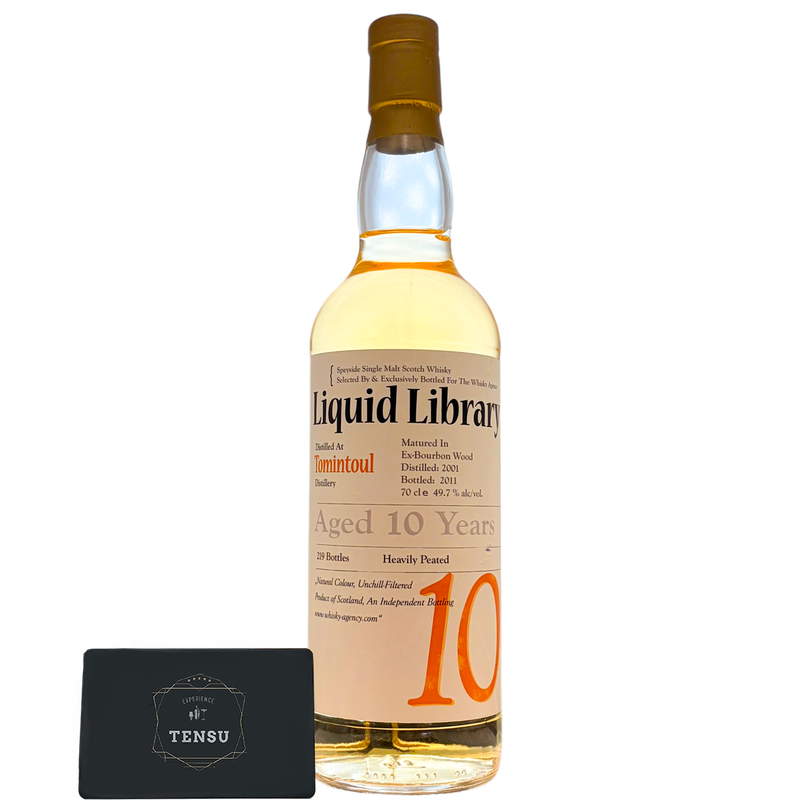 Tomintoul 10Y Heavily Peated (2001-2021) Ex-Bourbon Wood 49.7 "Liquid Library / The Whisky Agency"