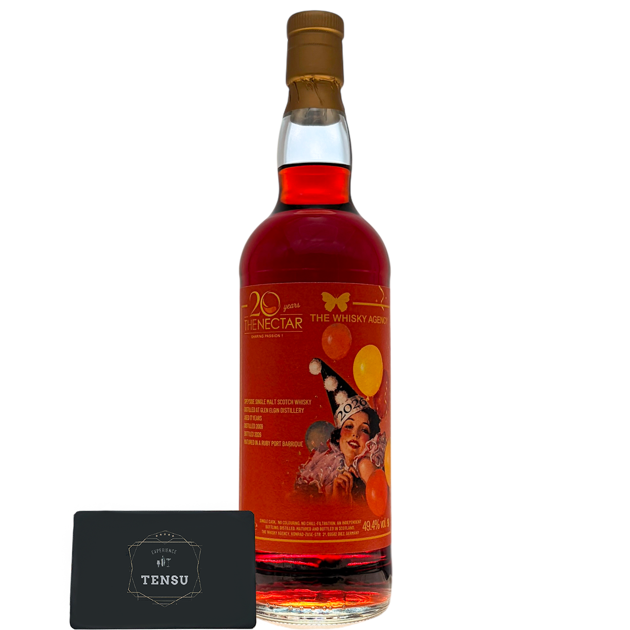 Glen Elgin 17Y (2009-2026) Ruby Port Barrique 49.4 20YTN "The Whisky Agency"